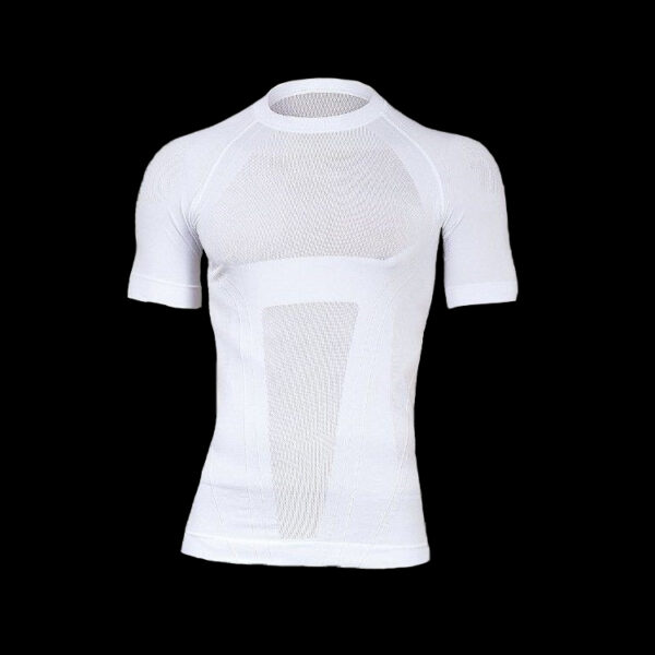 T-shirt unisexe à manches courtes blanc «air-seamless»